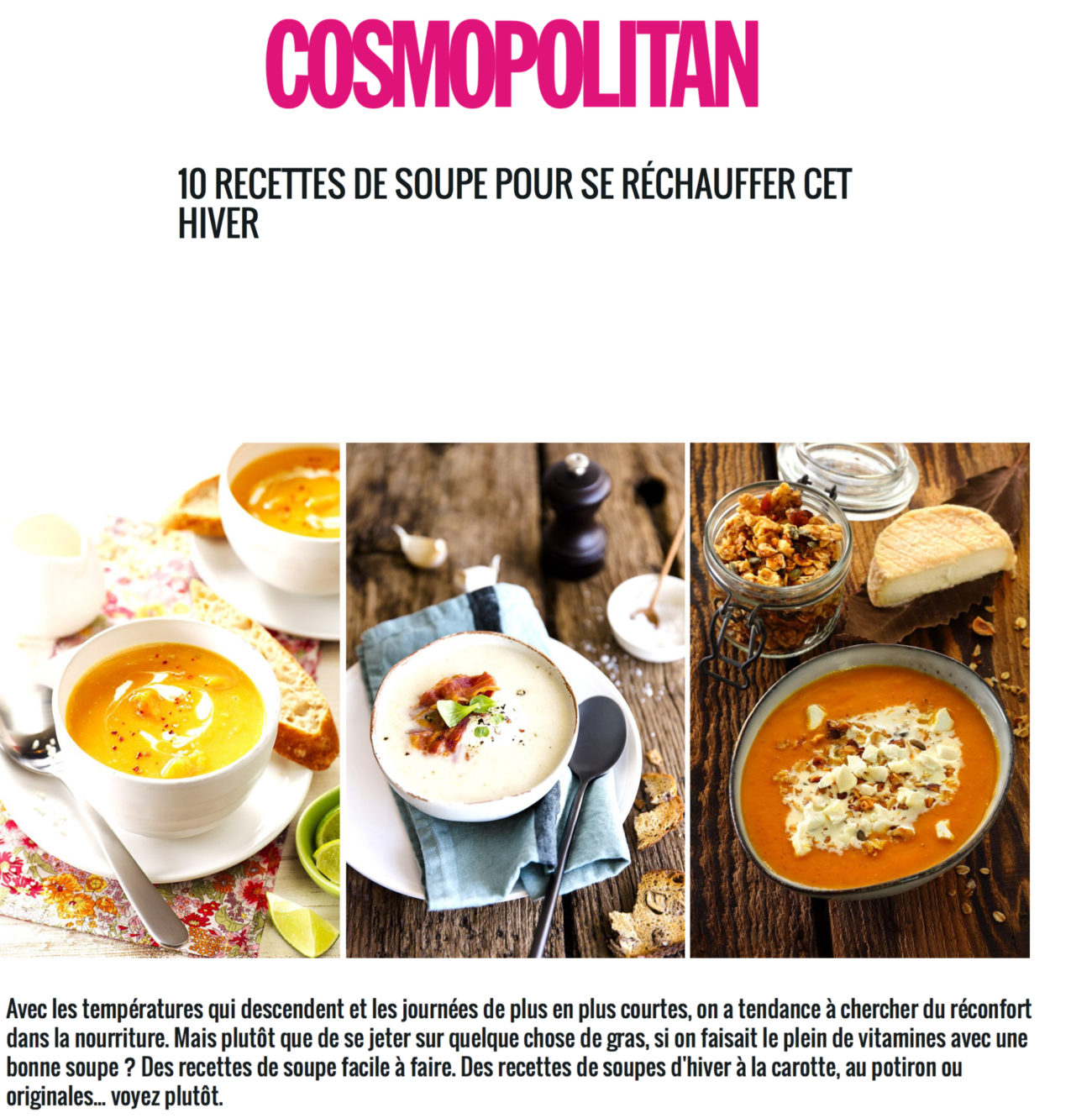 10 recettes de soupe pour se réchauffer cet hiver  Eugène Eugène